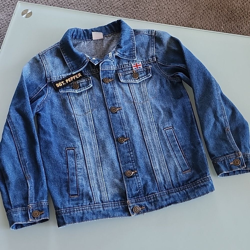 The Beatles Denim Jacket Retro Y2K  Rock & Roll Streetwear 60's Size Xs